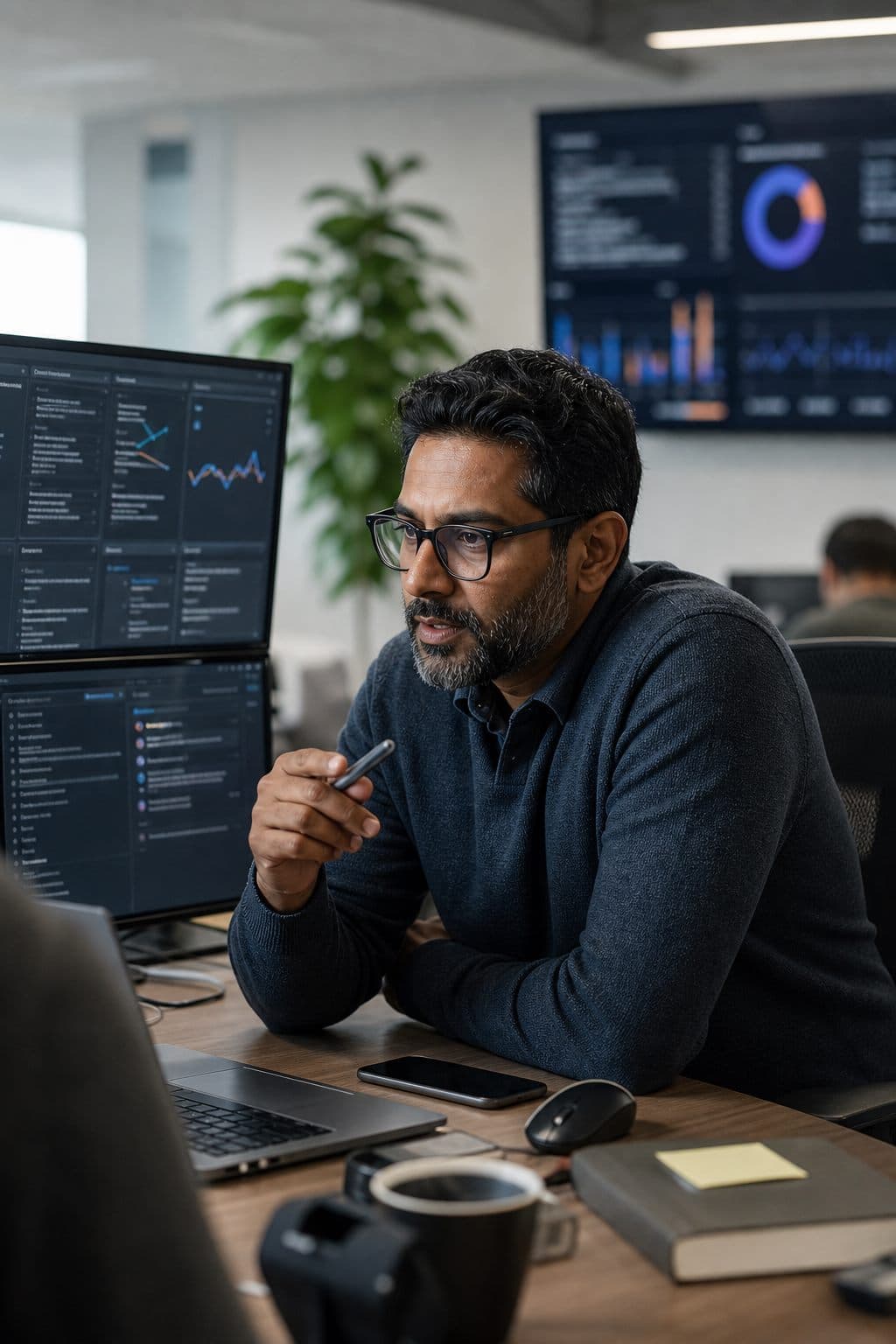 A Raptric operator reviewing systems and performance in a real working environment